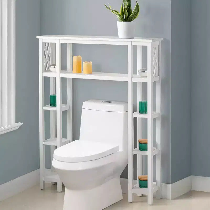 Pensile aperto per bagno, da terra, bianco, montaggio a 1 persona
