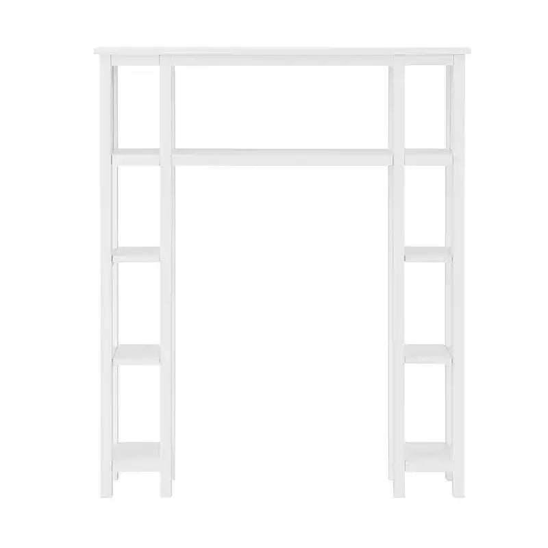 White Over-Toilet Open Shelf Unit, Freestanding, 1-Person Assembly