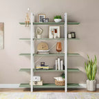 Libreria a 5 Ripiani, Scaffale in Stile Industriale Vintage 183A x 30L x 119P cm (Verde)