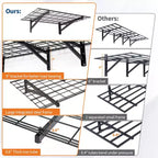 Scaffali da Garage Galleggianti 2x3ft, Confezione da 4, Scaffalature da Garage a Parete, Capacità Aggiornata 635kg, Scaffali Metallici per Garage