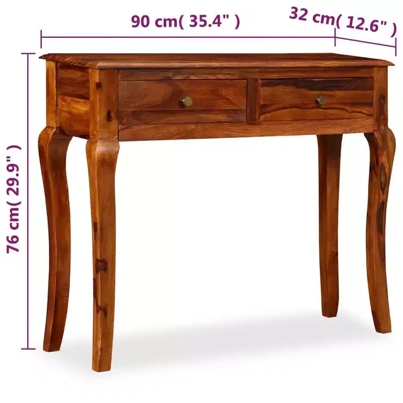 vidaXL Consolle Legno Massello di Acacia Naturale Marrone Medio
