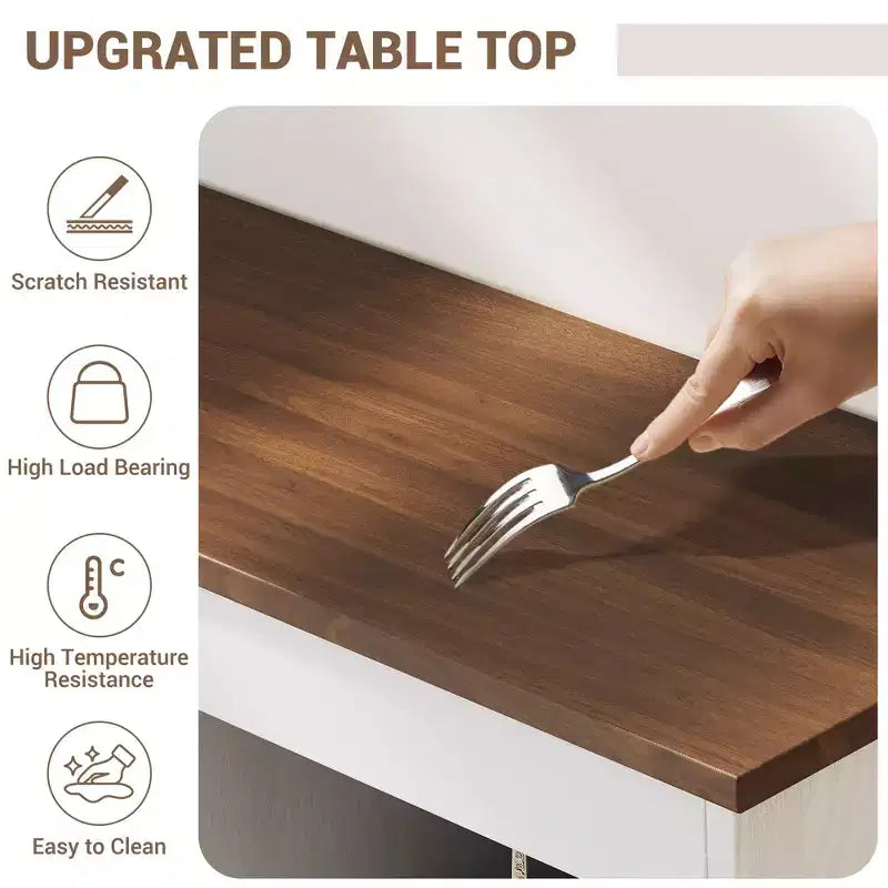 Dispensa da cucina con ante in vetro, 4 ante, in legno nero/marrone/bianco e marrone