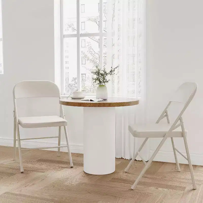 Padded Folding Chairs with Cushion, 350 LBS Heavy Duty Double Braced Metal Chairs, Stackable & Portable for Home Use