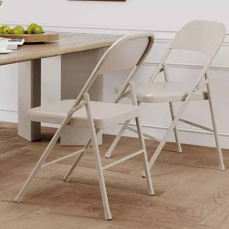 Padded Folding Chairs with Cushion, 350 LBS Heavy Duty Double Braced Metal Chairs, Stackable & Portable for Home Use
