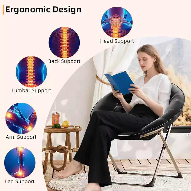 Comoda sedia a farfalla portatile, morbida pelliccia sintetica, oversize, nessun assemblaggio richiesto, per camera da letto, soggiorno, dormitorio, per bambini, ragazzi e adulti