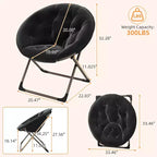 Comoda sedia a farfalla portatile, morbida pelliccia sintetica, oversize, nessun assemblaggio richiesto, per camera da letto, soggiorno, dormitorio, per bambini, ragazzi e adulti