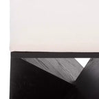Sgabello in legno Lucy con cuscino - Nero/Bianco - SEI