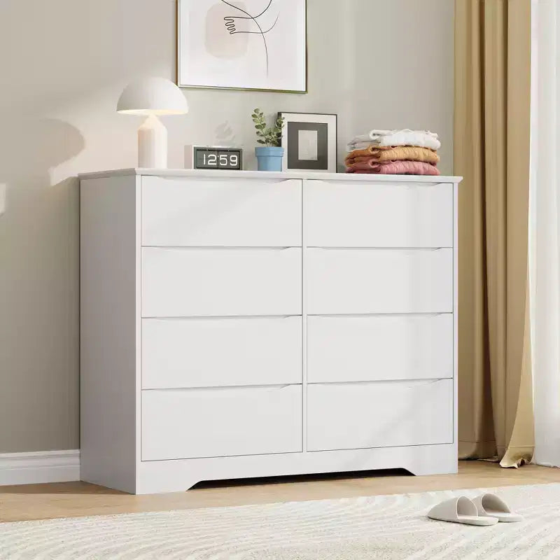 8-Drawer Dresser – Black / Natural / Walnut / White