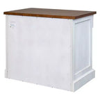 Classificatore laterale bianco a 3 cassetti - legno, top Rustic Cherry, singolo utente