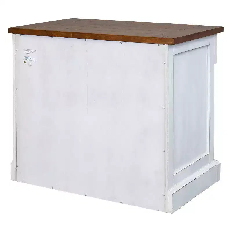 White 3-Drawer Lateral File Cabinet – Wood, Rustic Cherry Top, Single User