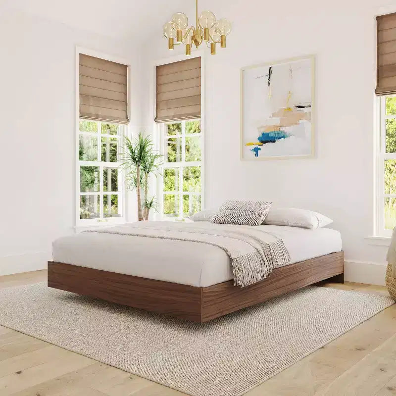 Queen Alibi Platform Bed Walnut - Nexera