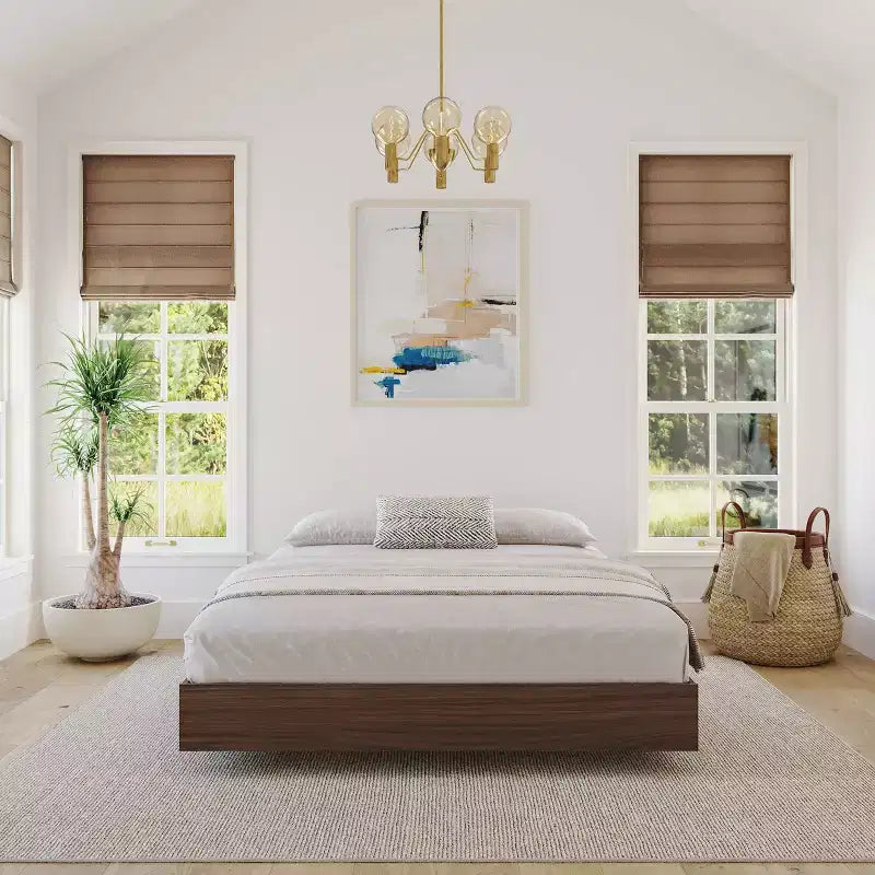 Letto a piattaforma Queen Alibi Noce - Nexera