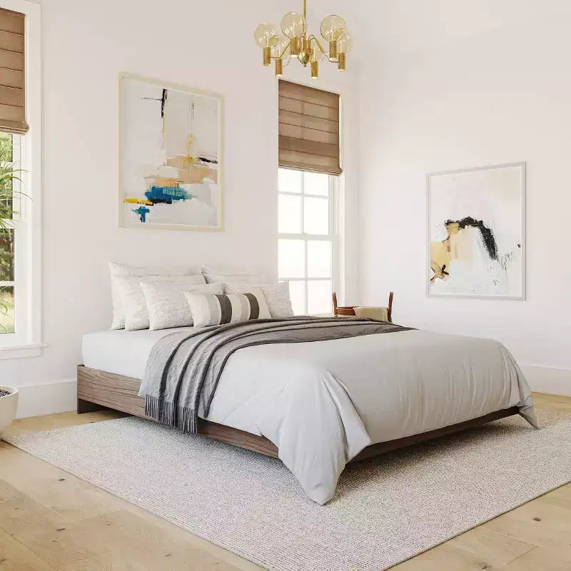 Letto a piattaforma Queen Alibi Noce - Nexera
