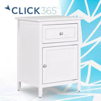 Tavolino Alcott con cassetto singolo e armadietto - ClickDecor