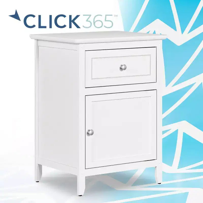 Tavolino Alcott con cassetto singolo e armadietto - ClickDecor
