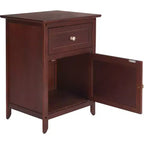 Tavolino Alcott con cassetto singolo e armadietto - ClickDecor