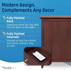 Tavolino Alcott con cassetto singolo e armadietto - ClickDecor
