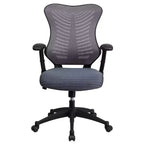 Sedia da ufficio ergonomica girevole Flash Furniture con schienale alto in rete, braccioli regolabili