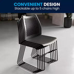 Flash Furniture Serie HERCULES Sedia impilabile con capacità di 300 kg, schienale ventilato e base a slitta verniciata a polvere