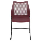 Flash Furniture Serie HERCULES Sedia impilabile con capacità di 300 kg, schienale ventilato e base a slitta verniciata a polvere