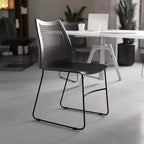Flash Furniture Serie HERCULES Sedia impilabile con capacità di 300 kg, schienale ventilato e base a slitta verniciata a polvere
