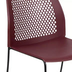 Flash Furniture Serie HERCULES Sedia impilabile con capacità di 300 kg, schienale ventilato e base a slitta verniciata a polvere