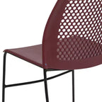 Flash Furniture Serie HERCULES Sedia impilabile con capacità di 300 kg, schienale ventilato e base a slitta verniciata a polvere