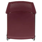 Flash Furniture Serie HERCULES Sedia impilabile con capacità di 300 kg, schienale ventilato e base a slitta verniciata a polvere