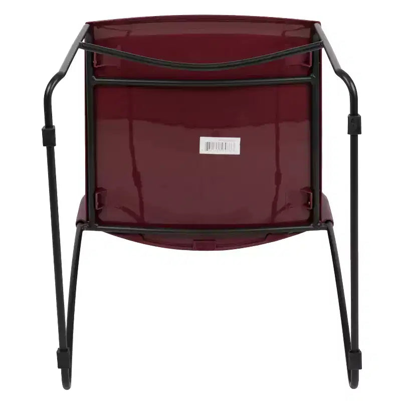 Flash Furniture Serie HERCULES Sedia impilabile con capacità di 300 kg, schienale ventilato e base a slitta verniciata a polvere