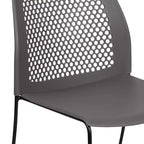 Flash Furniture Serie HERCULES Sedia impilabile con capacità di 300 kg, schienale ventilato e base a slitta verniciata a polvere