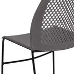 Flash Furniture Serie HERCULES Sedia impilabile con capacità di 300 kg, schienale ventilato e base a slitta verniciata a polvere