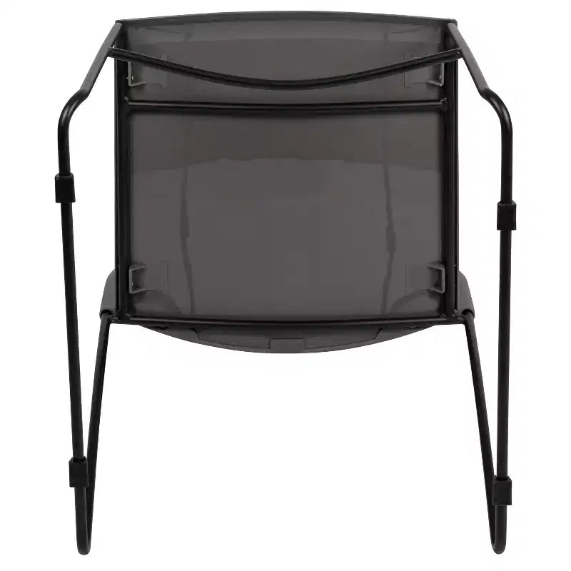 Flash Furniture Serie HERCULES Sedia impilabile con capacità di 300 kg, schienale ventilato e base a slitta verniciata a polvere