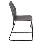 Flash Furniture Serie HERCULES Sedia impilabile con capacità di 300 kg, schienale ventilato e base a slitta verniciata a polvere