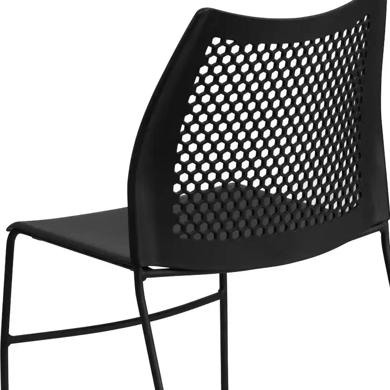 Flash Furniture HERCULES Series 661 lb. Capacity Stack Chair with Air-Vent Back and Powder Coated Sled Base