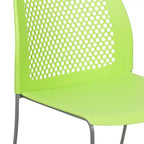 Flash Furniture Serie HERCULES Sedia impilabile con capacità di 300 kg, schienale ventilato e base a slitta verniciata a polvere