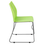 Flash Furniture Serie HERCULES Sedia impilabile con capacità di 300 kg, schienale ventilato e base a slitta verniciata a polvere