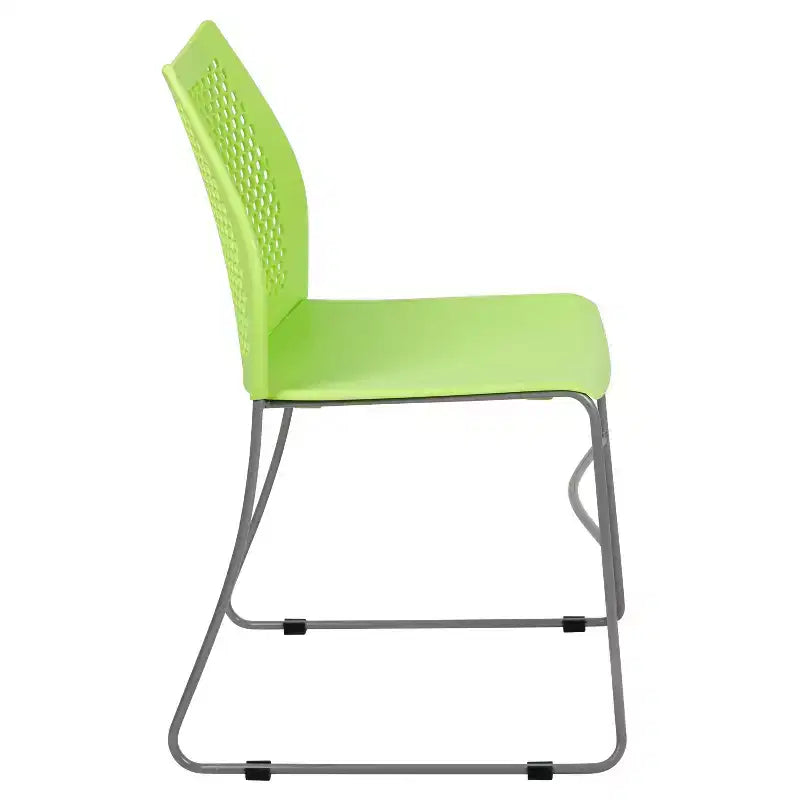 Flash Furniture Serie HERCULES Sedia impilabile con capacità di 300 kg, schienale ventilato e base a slitta verniciata a polvere