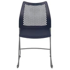 Flash Furniture Serie HERCULES Sedia impilabile con capacità di 300 kg, schienale ventilato e base a slitta verniciata a polvere