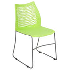 Flash Furniture Serie HERCULES Sedia impilabile con capacità di 300 kg, schienale ventilato e base a slitta verniciata a polvere