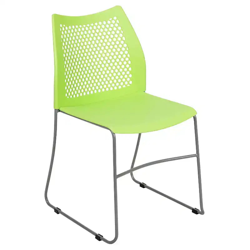 Flash Furniture HERCULES Series 661 lb. Capacity Stack Chair with Air-Vent Back and Powder Coated Sled Base