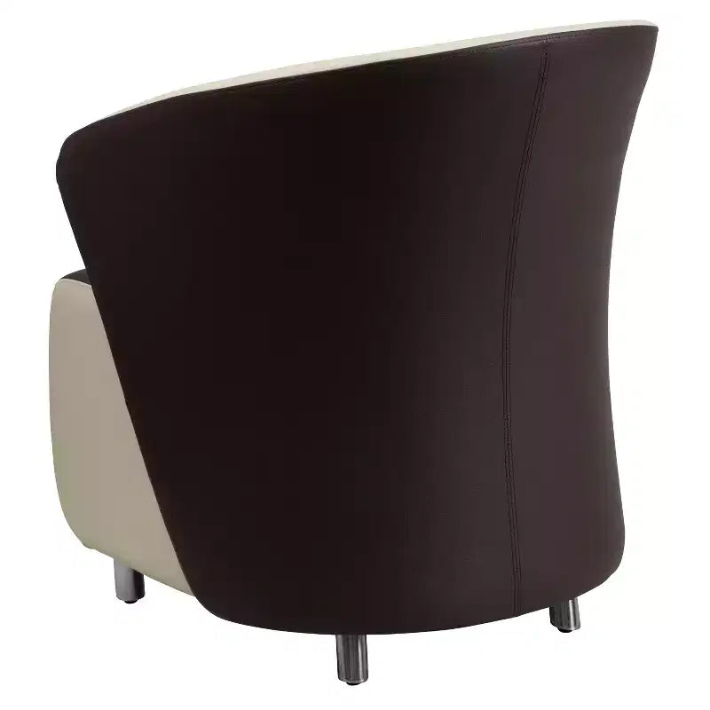 Poltrona da salotto Flash Furniture con schienale curvo in pelle sintetica