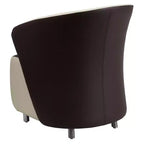 Poltrona da salotto Flash Furniture con schienale curvo in pelle sintetica