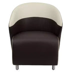 Poltrona da salotto Flash Furniture con schienale curvo in pelle sintetica