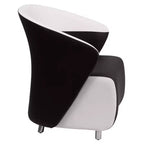 Poltrona da salotto Flash Furniture con schienale curvo in pelle sintetica