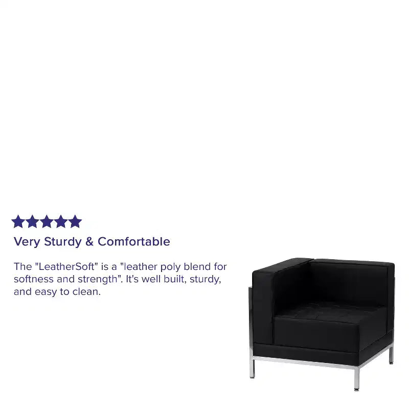 Flash Furniture HERCULES Imagination Series Contemporary Modular Left Corner Chair with Quilted Tufted Seat and Encasing Frame