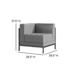 Flash Furniture HERCULES Imagination Series Poltrona Angolare Sinistra Modulare Contemporanea con Seduta Trapuntata Capitonnè e Telaio Contenitore