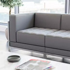 Flash Furniture HERCULES Imagination Series Poltrona Angolare Sinistra Modulare Contemporanea con Seduta Trapuntata Capitonnè e Telaio Contenitore
