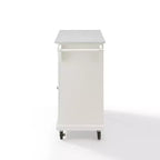 Carrello da cucina con ripiano in granito e ruote – Bianco / Ciliegio / Nero / Grigio, 1 persona
