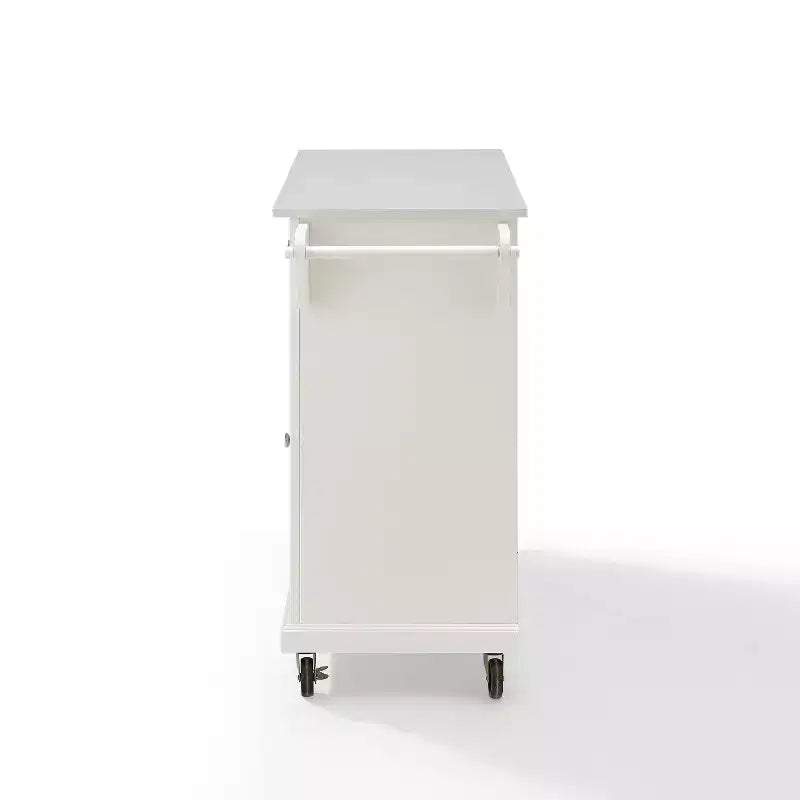 Carrello da cucina con ripiano in granito e ruote – Bianco / Ciliegio / Nero / Grigio, 1 persona