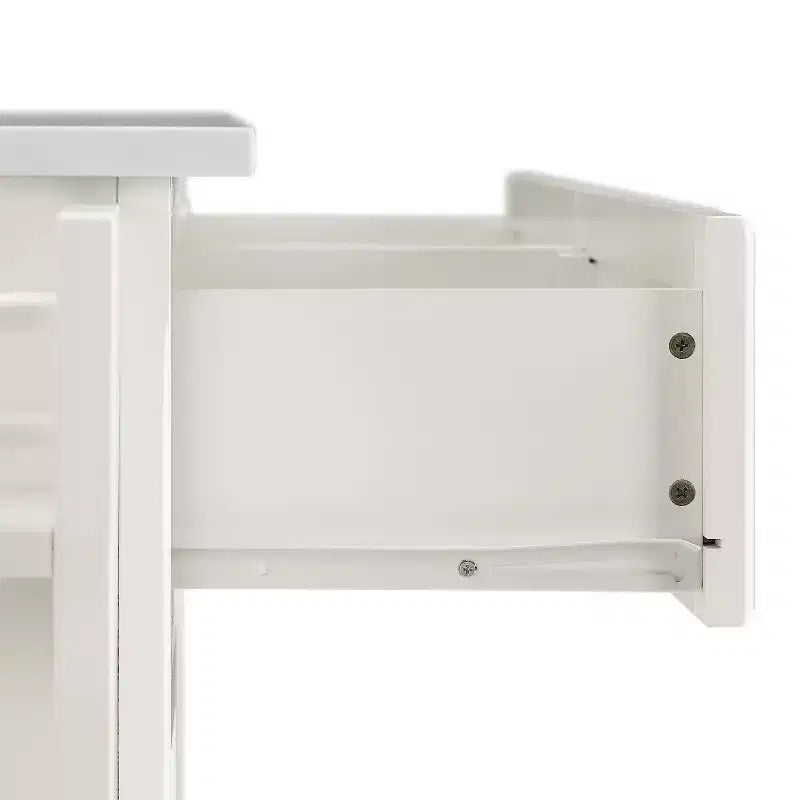 Carrello da cucina con ripiano in granito e ruote – Bianco / Ciliegio / Nero / Grigio, 1 persona